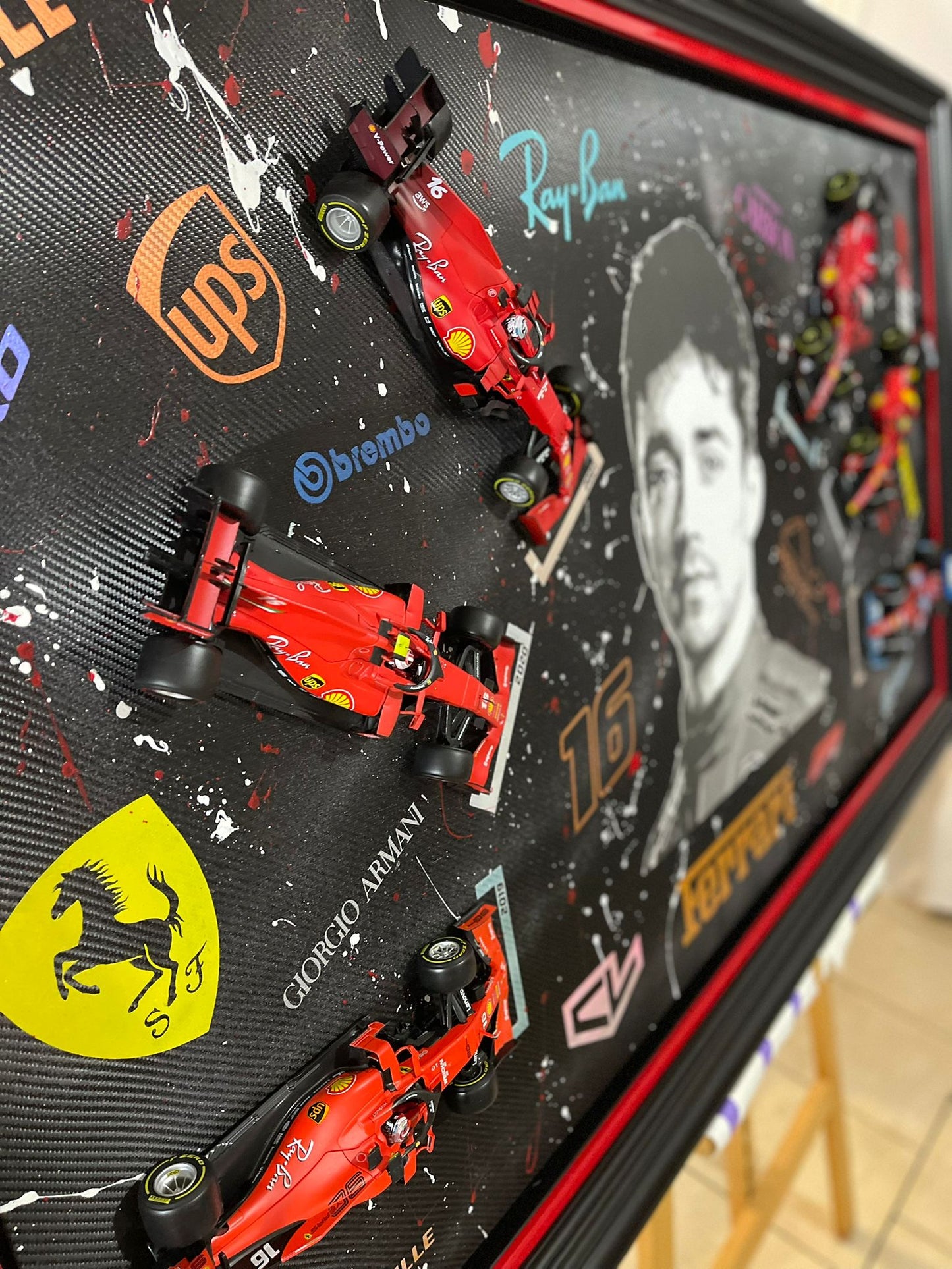 Tableau Evolution de la Scuderia Ferrari F1 Charles Leclerc