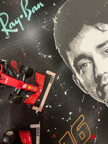 Tableau Evolution de la Scuderia Ferrari F1 Charles Leclerc