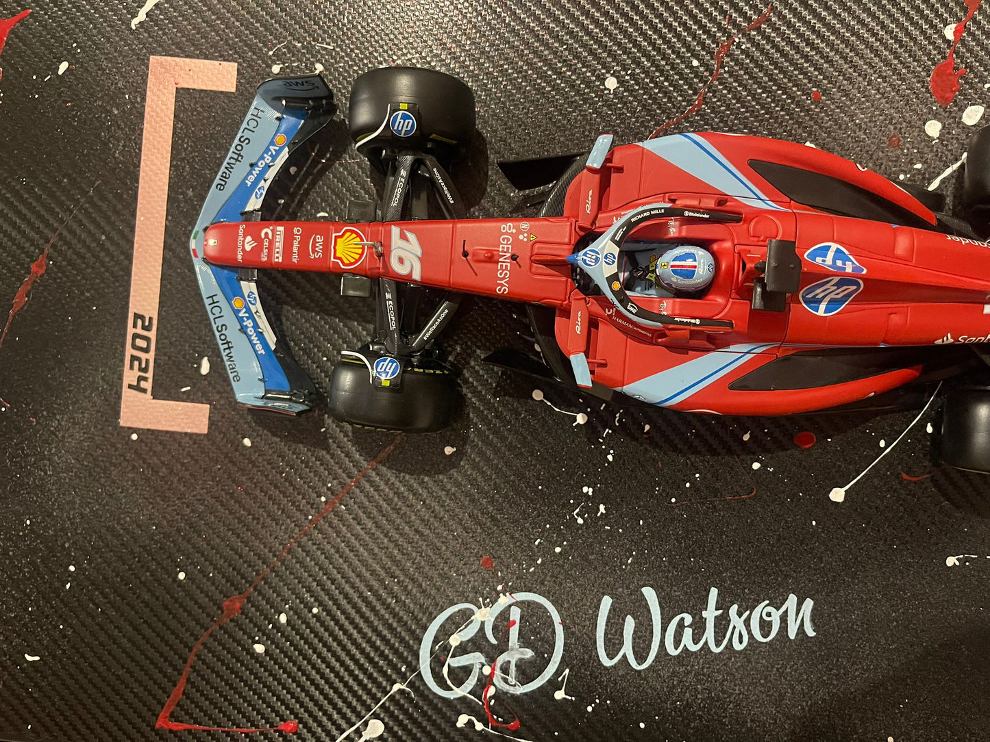 Tableau Evolution de la Scuderia Ferrari F1 Charles Leclerc