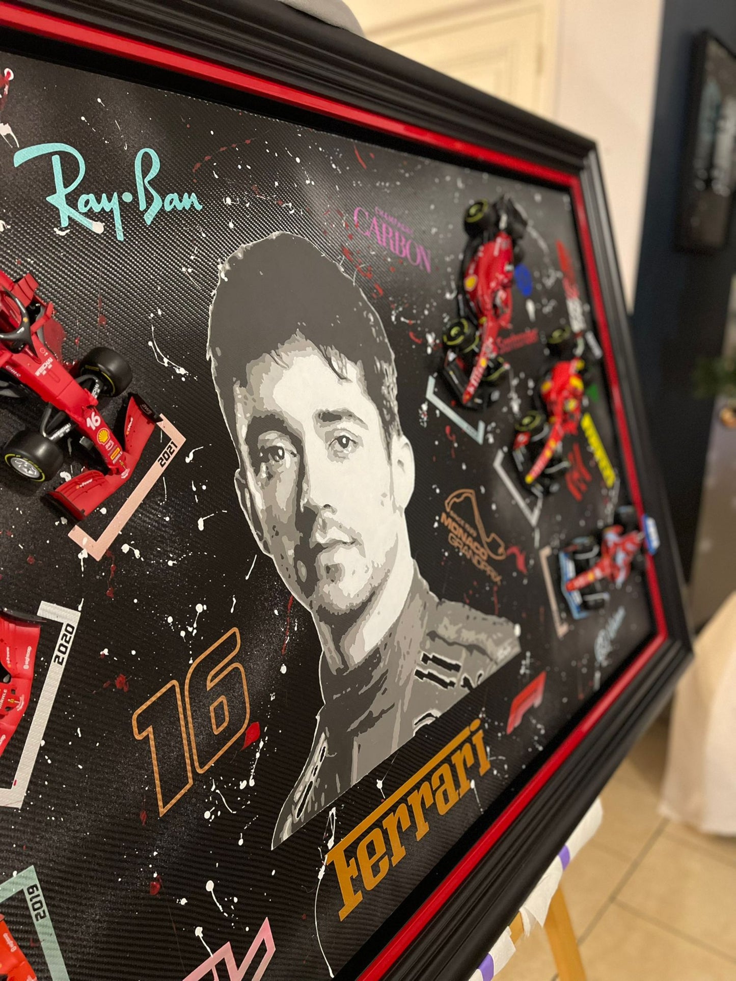 Tableau Evolution de la Scuderia Ferrari F1 Charles Leclerc