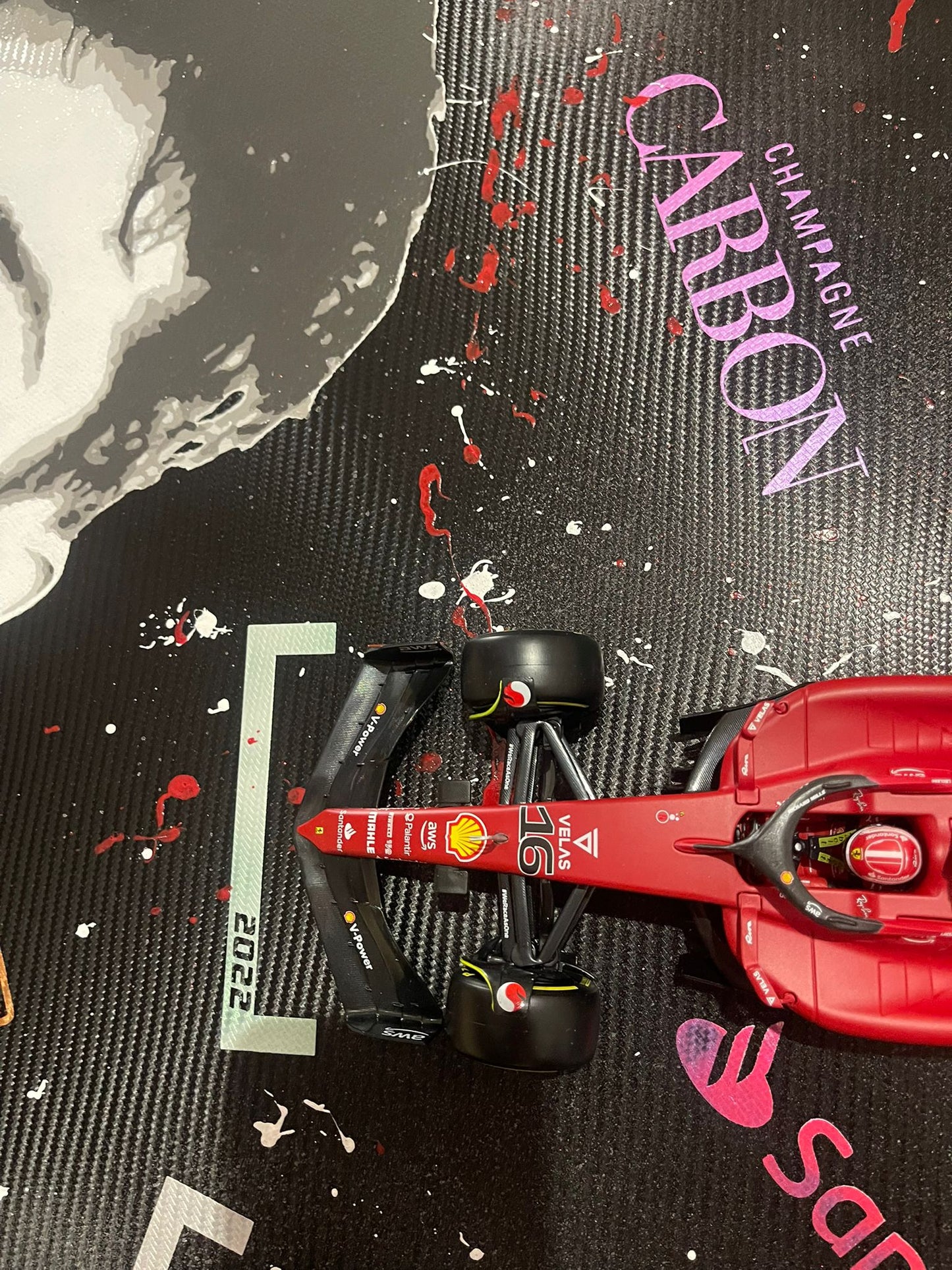 Tableau Evolution de la Scuderia Ferrari F1 Charles Leclerc