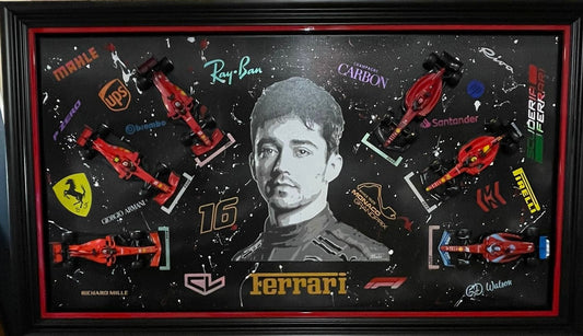 Tableau Evolution de la Scuderia Ferrari F1 Charles Leclerc