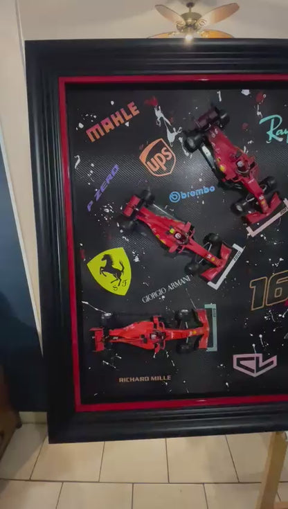 Tableau Evolution de la Scuderia Ferrari F1 Charles Leclerc